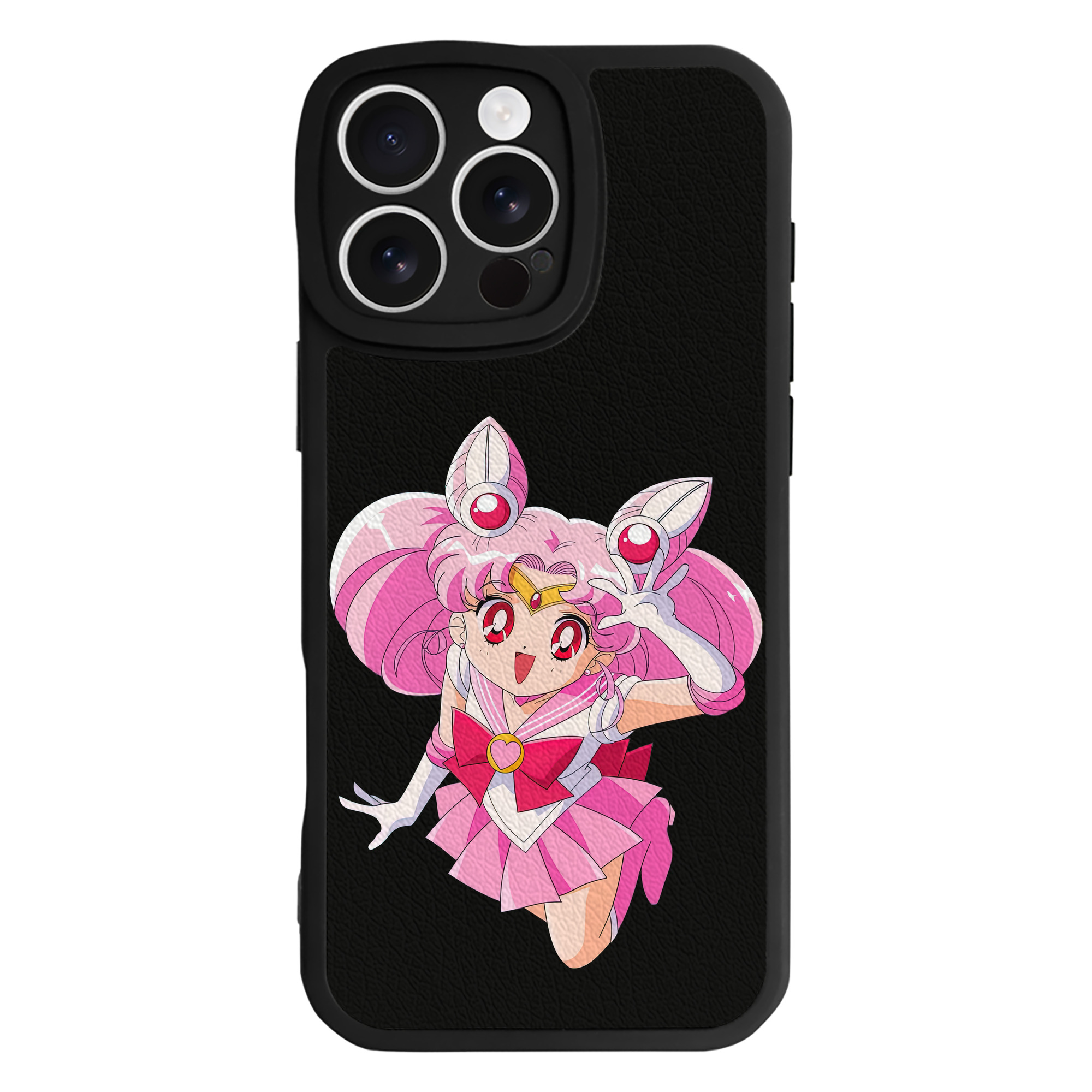 （画像用） 美少女戦士セーラームーン ちびうさ Sailor Moon Chibiusa Tsukino Usagi Small Lady Serenity 【iPhone 16シリーズ対応】シリコンスマホケース（レザー調） 材質：シリコン